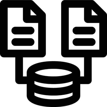 Database, Database Management, Data Outline Icon vector