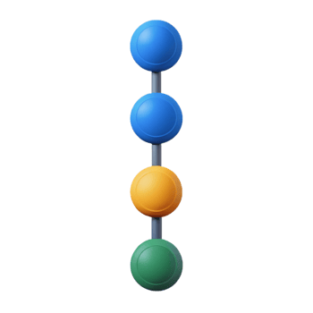 rare creative Vertical timeline with four circular milestones. Single-weight stroke, flat color, with Scalable Design. flawless png