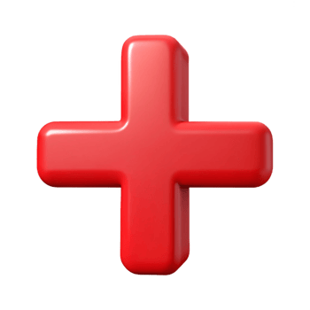 breathtaking sought-after Plus sign, thick single-weight stroke, bright red. Crisp edges, flat color with Scalable Design. png