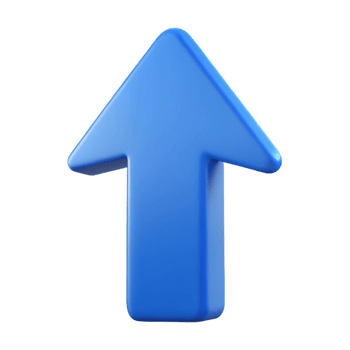 signature futuristic Abstract arrow pointing upwards. Crisp edges, flat color, minimal design with Scalable Design. 4K png