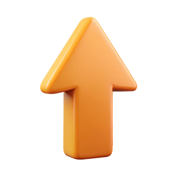 hypnotic geometric Arrow character pointing upwards. Minimal design, clean lines with Scalable Design. sharp png