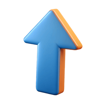 quintessential geometric Arrow up icon. Straight upward arrow. Minimal design, crisp edges with Scalable Design. 4K png