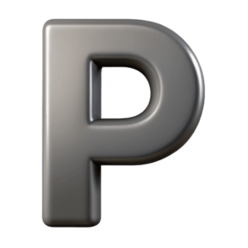 breathtaking bold organic Single-weight stroke forms a scalable P . Flat gray. Clean lines with Scalable Design. studio quality png