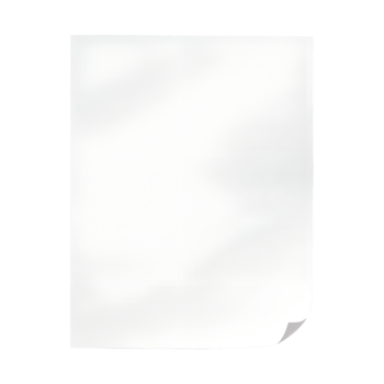 The texture of a piece of white paper on transparent Background png