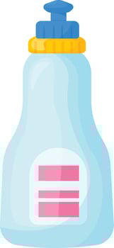 Light Blue Disinfectant Bottle vector
