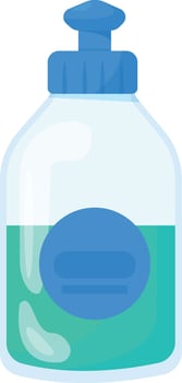 Blue Liquid Cleaning Bottle vector