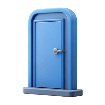 iconic victorian Blueprint of a door. Single-weight stroke, scalable, clean lines with Scalable Design. refined png