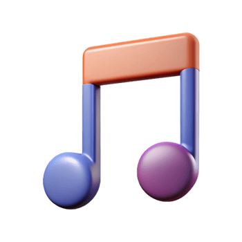 harmonious dramatic Clean lines forming a music note. Flat color, sharp edges. with Scalable Design. original png