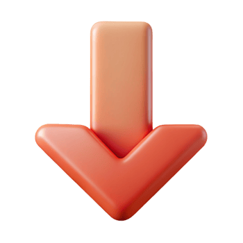 timeless industrial Stylized symbol of download. Downward arrow with crisp edges. Single-weight stroke, with Scalable Design. artisan png