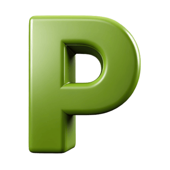 magnificent rare Crisp edges, symmetrical P in olive green. Flat color, clean lines with Scalable Design. png