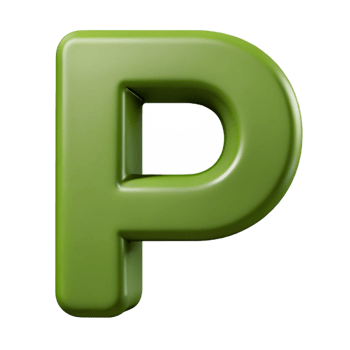 elegant energetic impressionist Crisp edges, symmetrical P in olive green. Flat color, clean lines with Scalable Design. artisan png