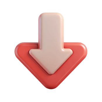 exemplary geometric Arrow-shaped badge pointing down. Minimal, flat color, clean lines with Scalable Design. precision png
