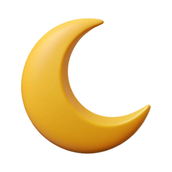 mesmerizing notable Crisp edges illustration of a crescent moon. Flat color, minimal with Scalable Design. png