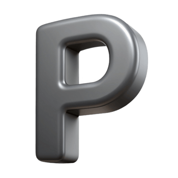 energetic captivating Single-weight stroke forms a scalable P . Flat gray. Clean lines with Scalable Design. detailed png