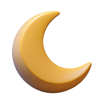 impressive surreal A symmetrical yellow crescent moon. Single-weight stroke, flat color with Scalable Design. expertly shot png