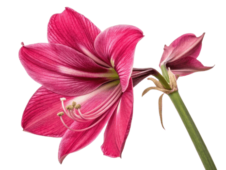stunning amaryllis flower showcases vibrant pink petals and intricate details, symbolizing beauty and elegance in nature png