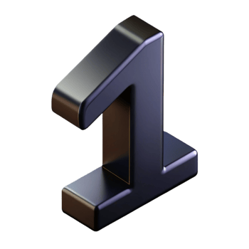 wonderful unforgettable Minimal isometric number with crisp edges and a black color with Scalable Design. png