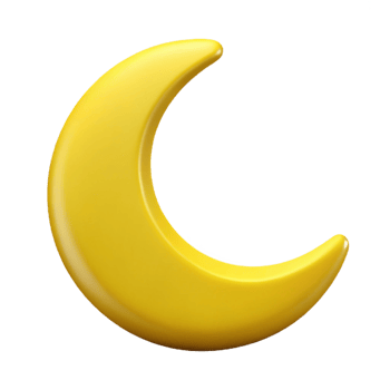 captivating organic Clean lines crescent moon icon, flat yellow color, minimal design with Scalable Design. artisan png