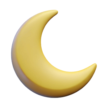 harmonious vibrant Minimal outline of a crescent moon. Clean lines, flat color, with Scalable Design. high resolution png