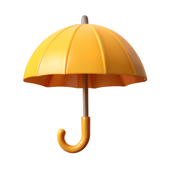 striking bohemian Umbrella with curved handle, simple canopy. Clean lines, symmetrical, flat color with Scalable Design. exclusive png
