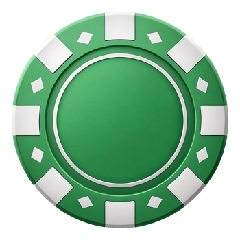 Green poker chip isolated png