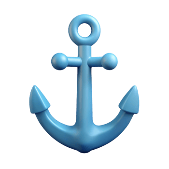 impressive rare Minimal monoline anchor. Single-weight stroke, clean lines, flat color with Scalable Design. png