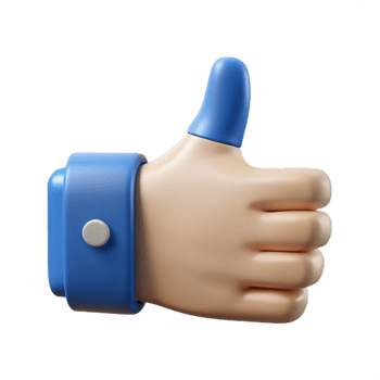 mesmerizing art deco Thumbs up icon. Hand with thumb raised. Clean lines with Scalable Design. perfect clarity png