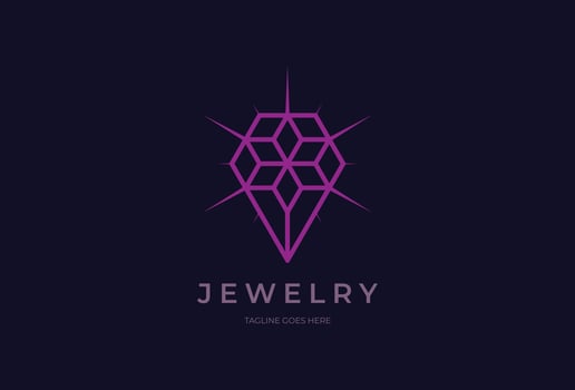 Elegant Jewelry Diamond Logo Design vector