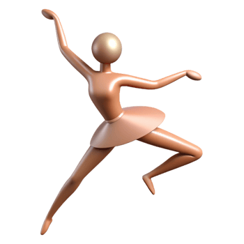 striking acclaimed Minimal silhouette of a ballet dancer. Single-weight stroke, with Scalable Design. png
