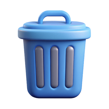 timeless impressionist Trash can icon. Clean lines, minimal design, flat color. with Scalable Design. top-tier png