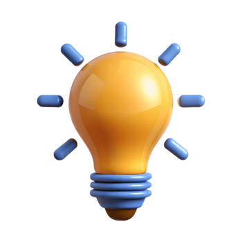 hypnotic dreamy mid-century Lightbulb icon with radiating lines. Single-weight stroke, flat color with Scalable Design. professional png