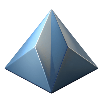 fascinating distinctive Geometric rendering of a pyramid. Flat color, crisp edges with Scalable Design. png