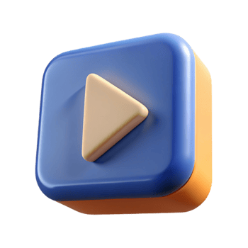 magnificent quintessential Crisp edges icon of a play button. Flat color, geometric shape, symmetrical with Scalable Design. png