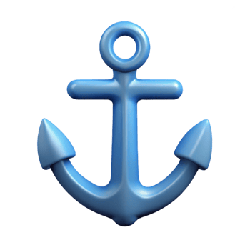 beautiful nordic Symmetrical anchor icon with sharp edges. Minimal, with Scalable Design. professional png