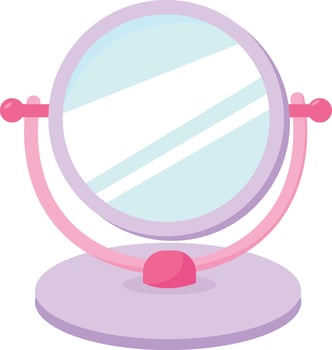 Standing Round Mirror vector