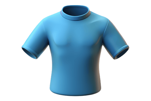 A blue shirt with a collar on it png