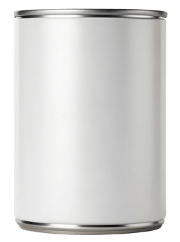 Sleek white canister for versatile storage solutions on a transparent background png
