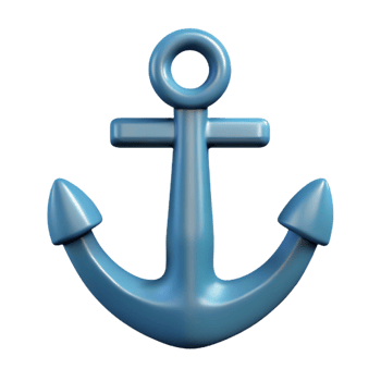 quintessential minimalist Symmetrical anchor with clean lines. Flat color, sharp edges. with Scalable Design. impeccable png