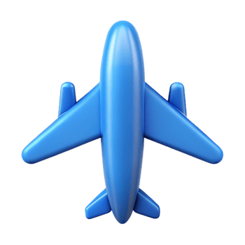 memorable geometric Clean lines airplane icon with minimal design, flat blue color, crisp edges with Scalable Design. impeccable png