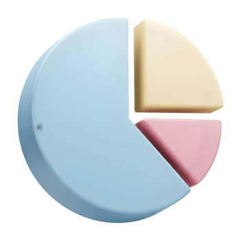 Pastel Three-Dimensional Pie Chart Data Visualization. png