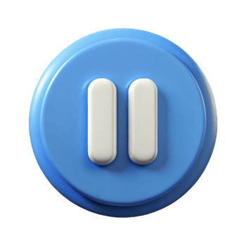 serene intense impressionist Crisp edges, flat color PAUSE icon. Minimal design with Scalable Design. perfect clarity png