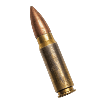Ammunition single bullet on transparent background png