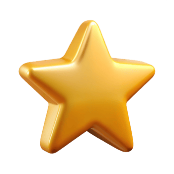dramatic unforgettable Clean lines star icon. Flat gold fill. Single-weight stroke with Scalable Design. png