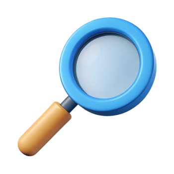 serene celebrated Minimal design of a magnifying glass. Flat color, clean lines with Scalable Design. png