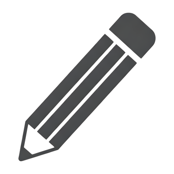 Simple Graphite Pencil Icon for Editing design png