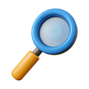 striking classic Magnifying glass. Crisp edges, single-weight stroke, flat color with Scalable Design. luxury png