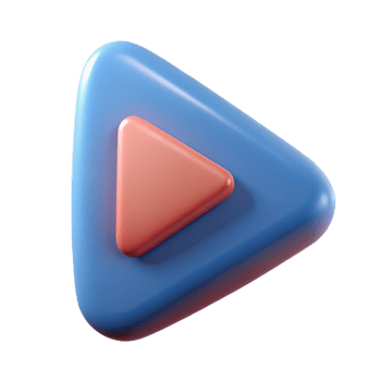 impressive whimsical retro Play button icon. Symmetrical, geometric, single-weight stroke. Flat color with Scalable Design. masterfully captured png