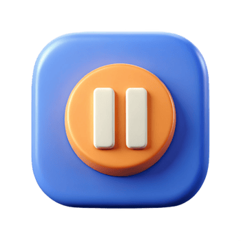 wonderful nordic Crisp edges, flat color PAUSE icon. Minimal design with Scalable Design. expertly shot png