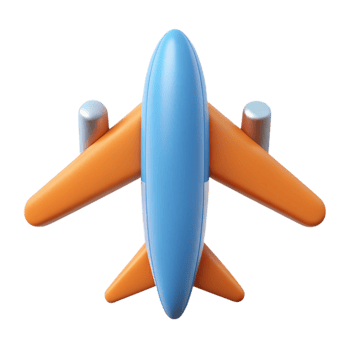 intense spectacular Pictogram of a airplane. Single-weight stroke, flat color, symmetrical with Scalable Design. 8K png