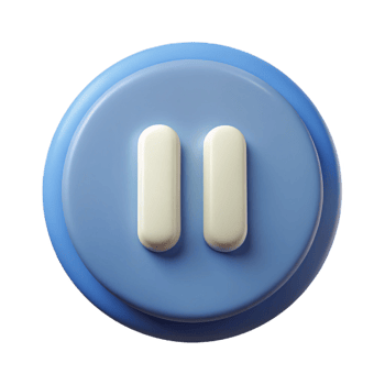 picturesque nostalgic retro Pause button icon. Crisp edges, minimal design, single-weight stroke. with Scalable Design. high quality png